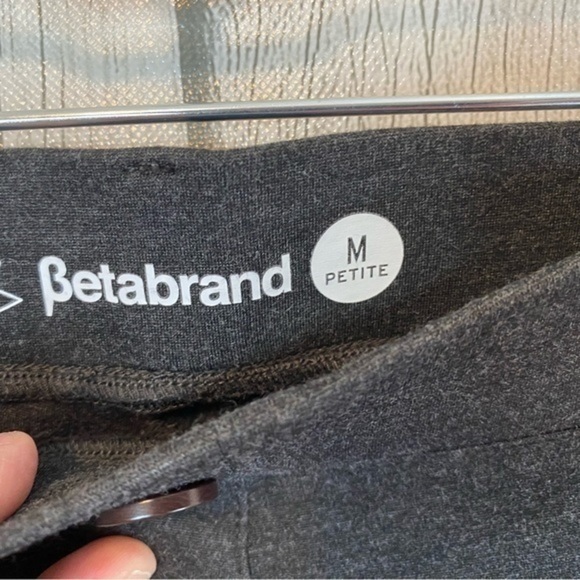 Betabrand Classic Dress Yoga Pants Medium Petitie Ponte Knit Gray Boot-Cut. - Picture 2 of 4